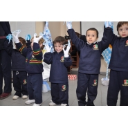 Festejos por el Día de la Bandera con los niños de Jardín